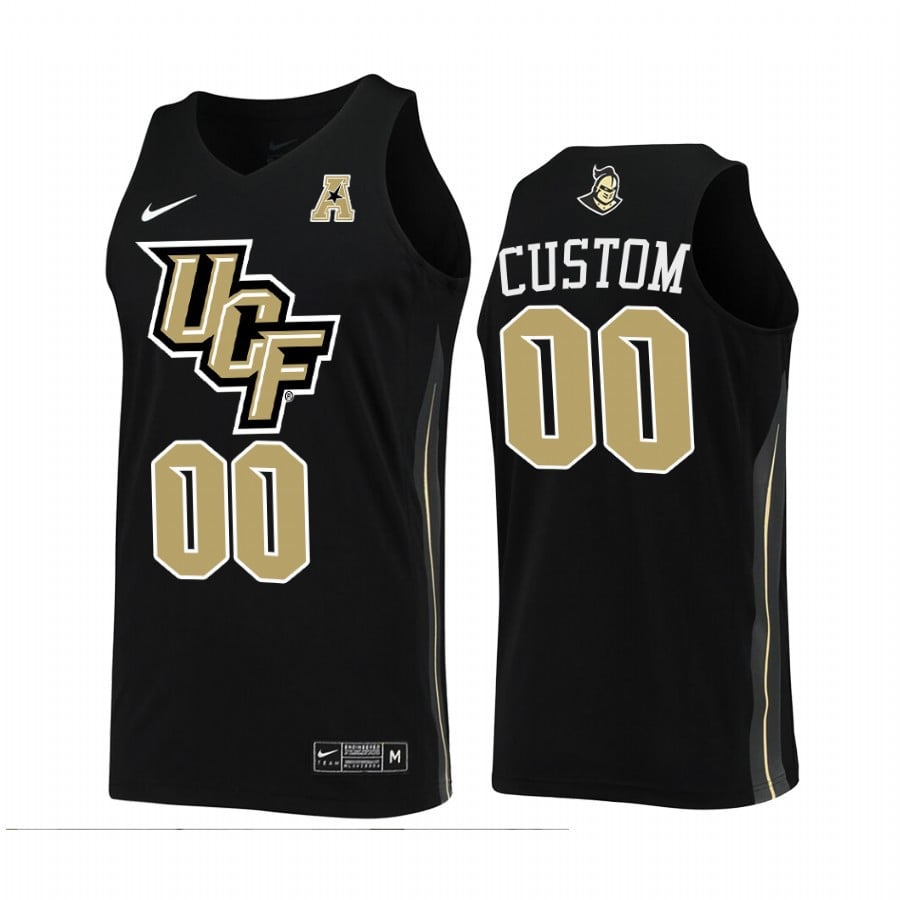 Ucf Knights Custom 00 Jersey College Basketball Black Uniform