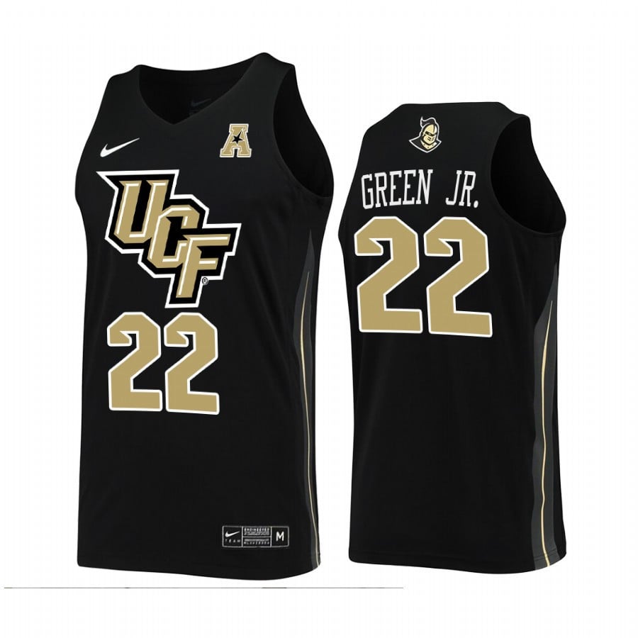Ucf Knights Darin Green Jr. 22 Jersey College Basketball Black Uniform