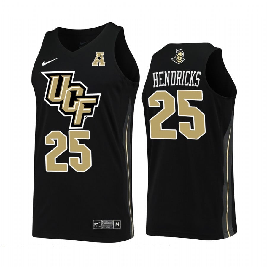 Ucf Knights Tyler Hendricks 25 Jersey College Basketball Black Uniform