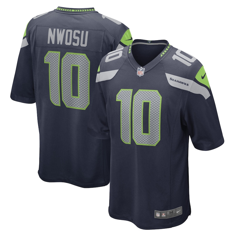 Uchenna Nwosu 10 Seattle Seahawks Men Game Jersey - College Navy Js9497