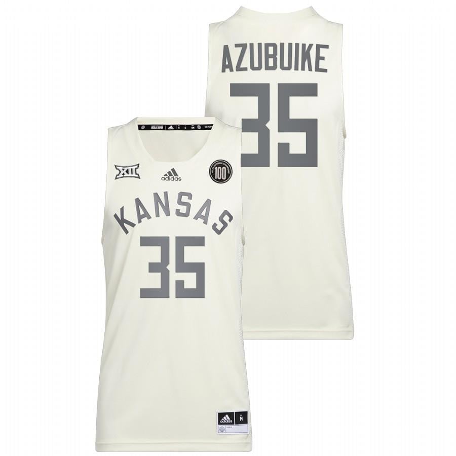 Udoka Azubuike 35 White Kansas Jayhawks Basketball Reverse Retro Jersey
