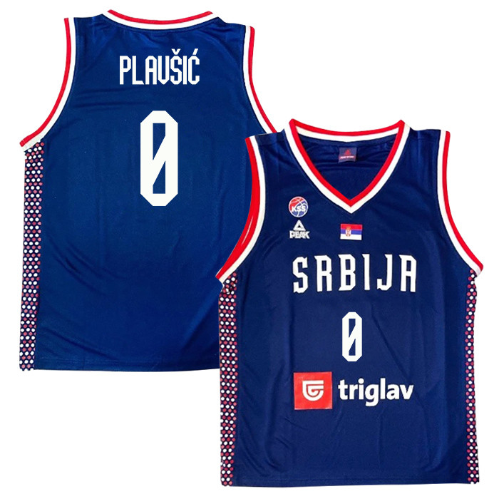 Uro? Plav?i? 0 Serbia Basketball Unisex 2024 Swingman Player Jersey - Navy