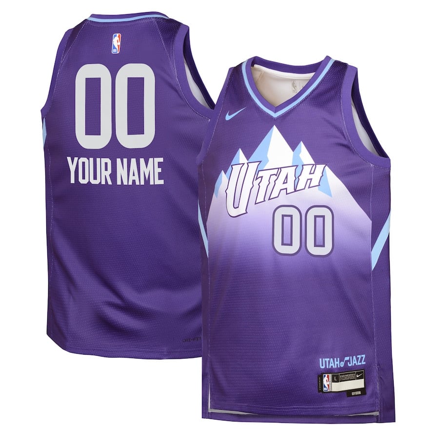Utah Jazz 2024/25 Swingman Custom Youth Jersey - City Edition - Purple