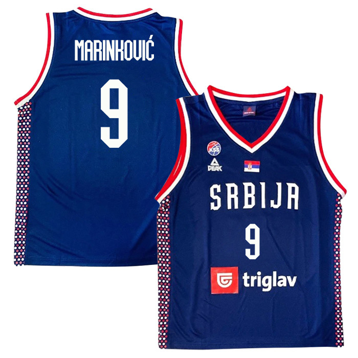 Vanja Marinkovi? 9 Serbia Basketball Unisex 2024 Swingman Player Jersey - Navy