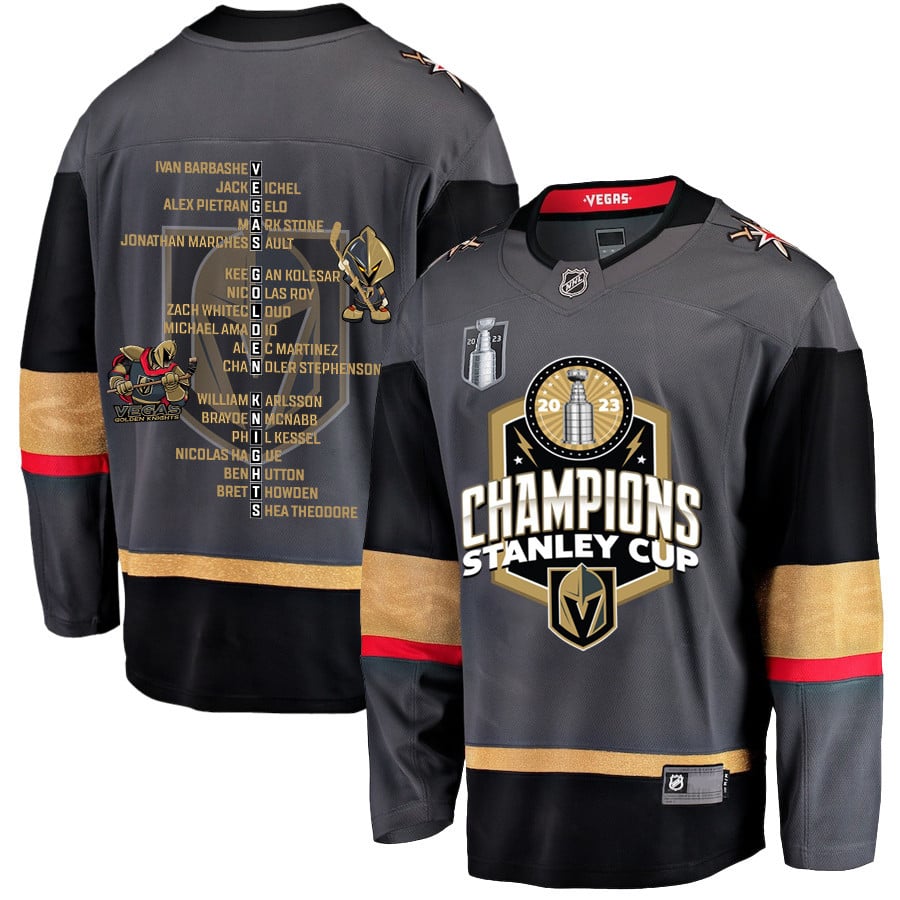 Vegas Golden Knights Journey To 2023 Stanley Cup Glory Men Jersey - Black