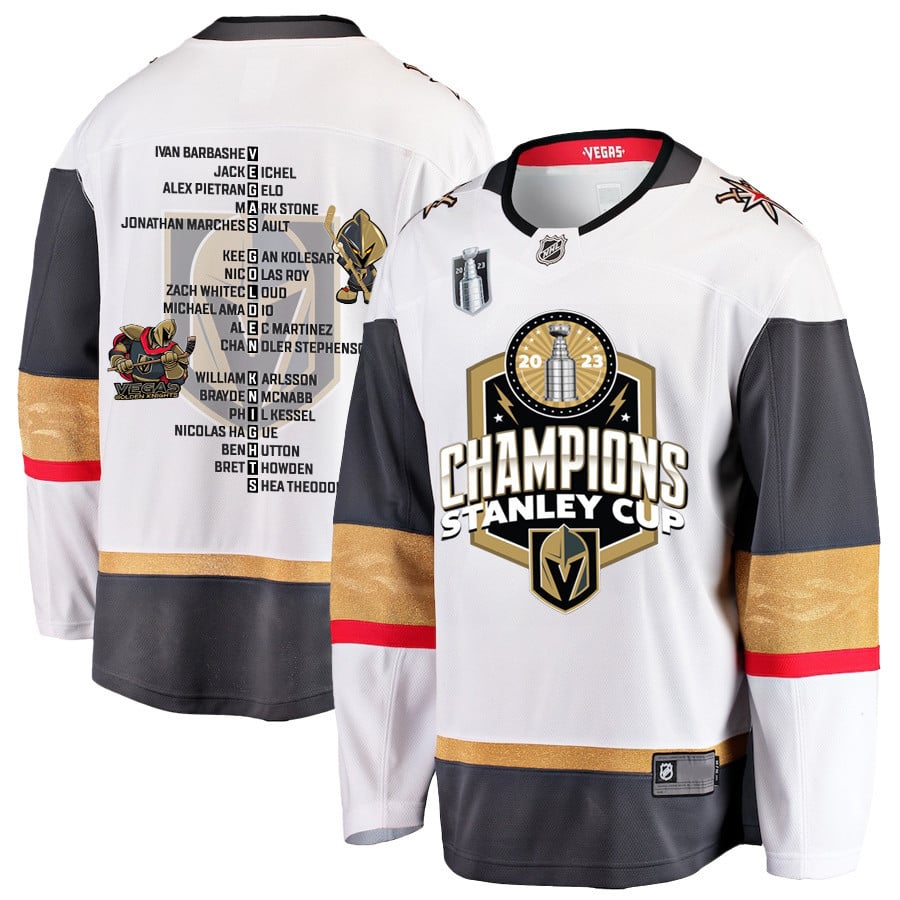 Vegas Golden Knights Journey To 2023 Stanley Cup Glory Men Jersey - White