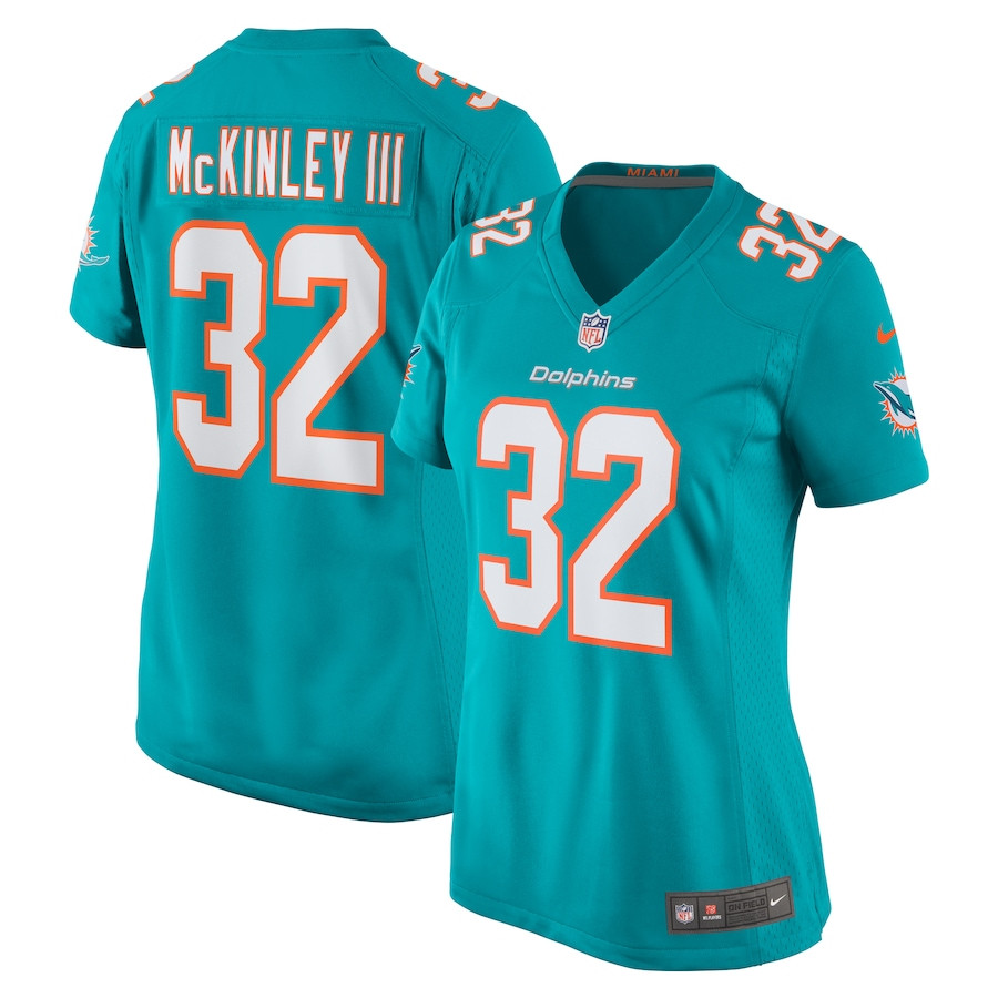 Verone Mckinley Iii 32 Miami Dolphins Women Game Jersey - Aqua Js8972