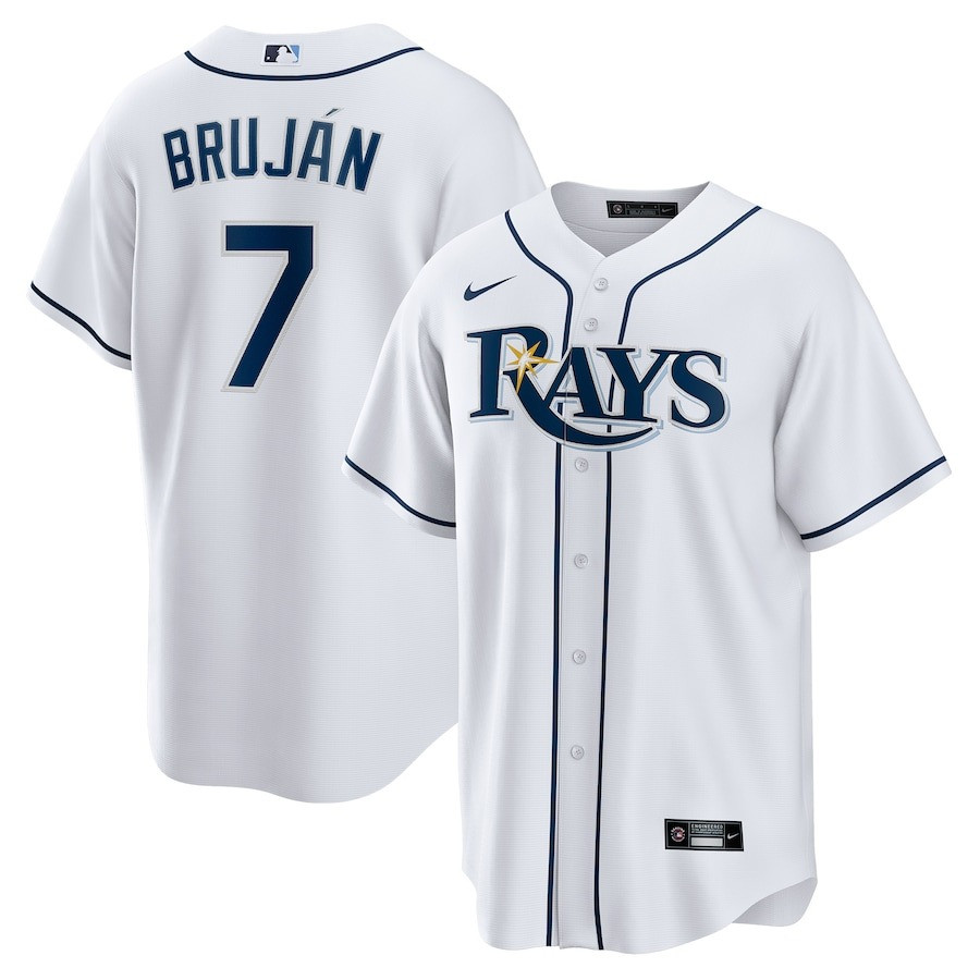 Vidal Bruj?n 7 Tampa Bay Rays Home Team Men Jersey - White