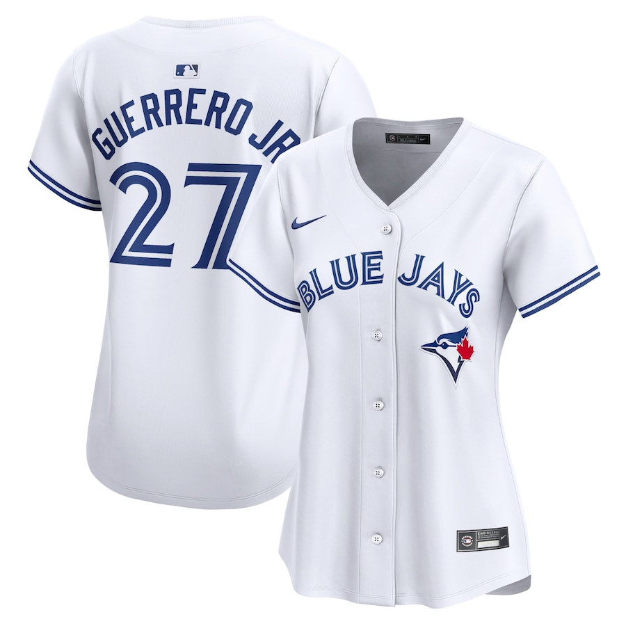 Vladimir Guerrero Jr. 27 Toronto Blue Jays Women Home Limited Jersey - White