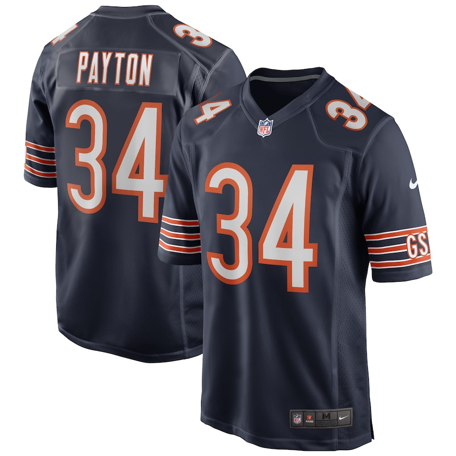 Walter Payton 34 Chicago Bears Men Game Retired Jersey - Navy Js3415
