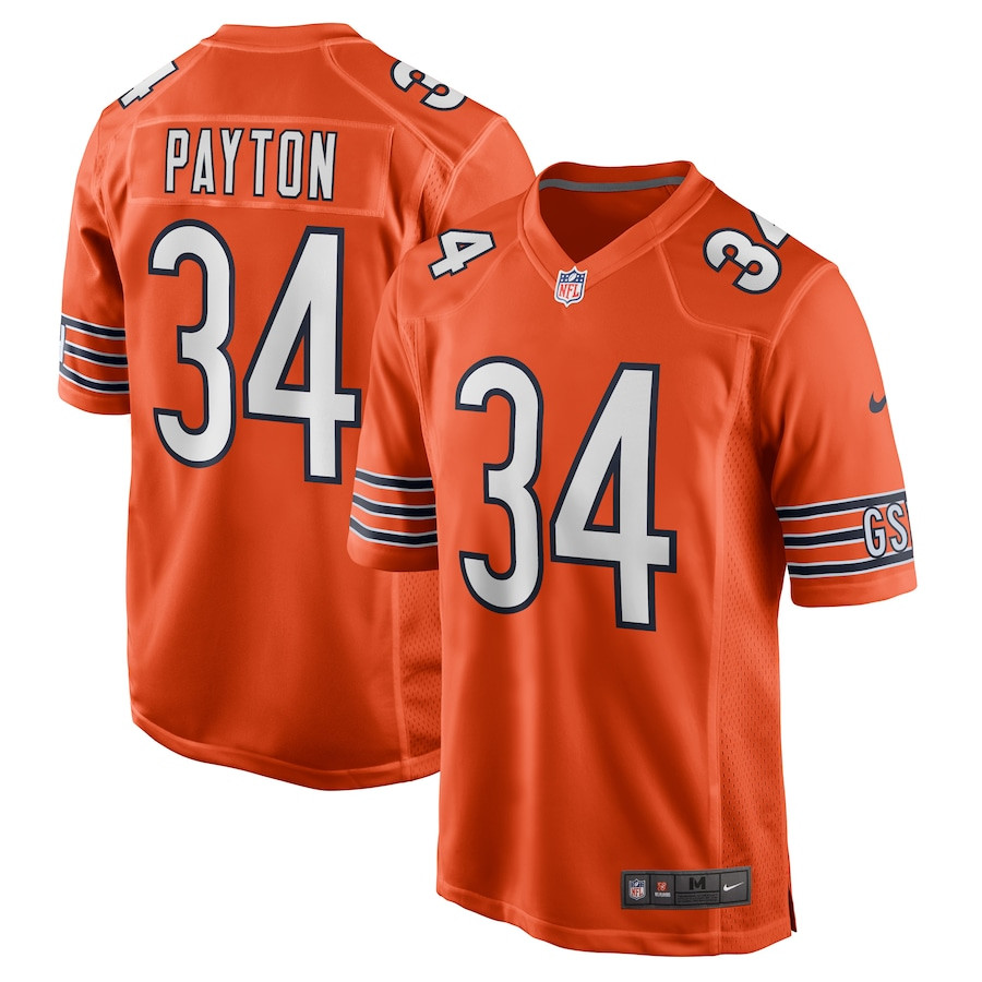 Walter Payton 34 Chicago Bears Men Retired Jersey - Orange Js4443
