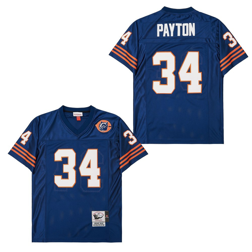 Walter Payton 34 Chicago Bears Retro Throwback Men Jersey - Navy Js5478