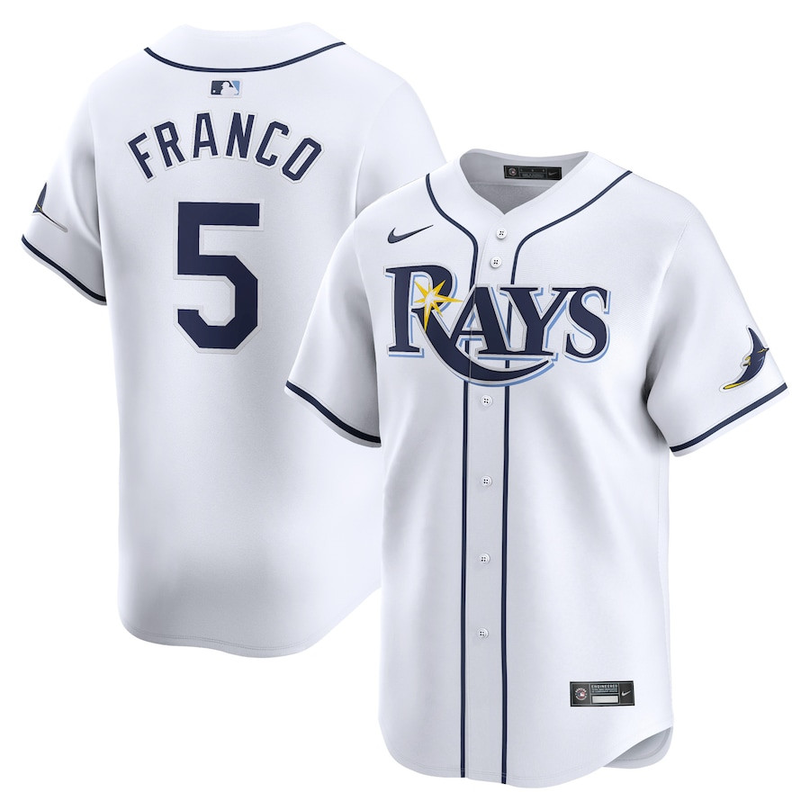 Wander Franco 5 Tampa Bay Rays Home Limited Player Men Jersey - White