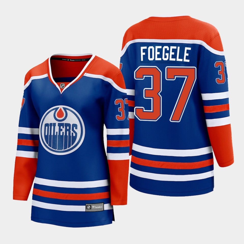 Warren Foegele 37 Edmonton Oilers Home Jersey - Women