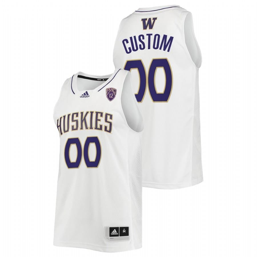 Washington Huskies Custom 2022 White College Basketball Men Jersey