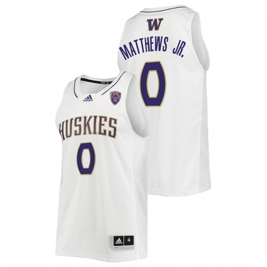 Washington Huskies Emmitt Matthews Jr. 2022 White College Basketball Men Jersey