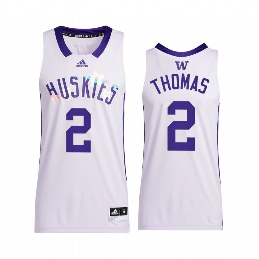 Washington Huskies Isaiah Thomas 2 Jersey Honoring Black Excellence White Basketball Uniform