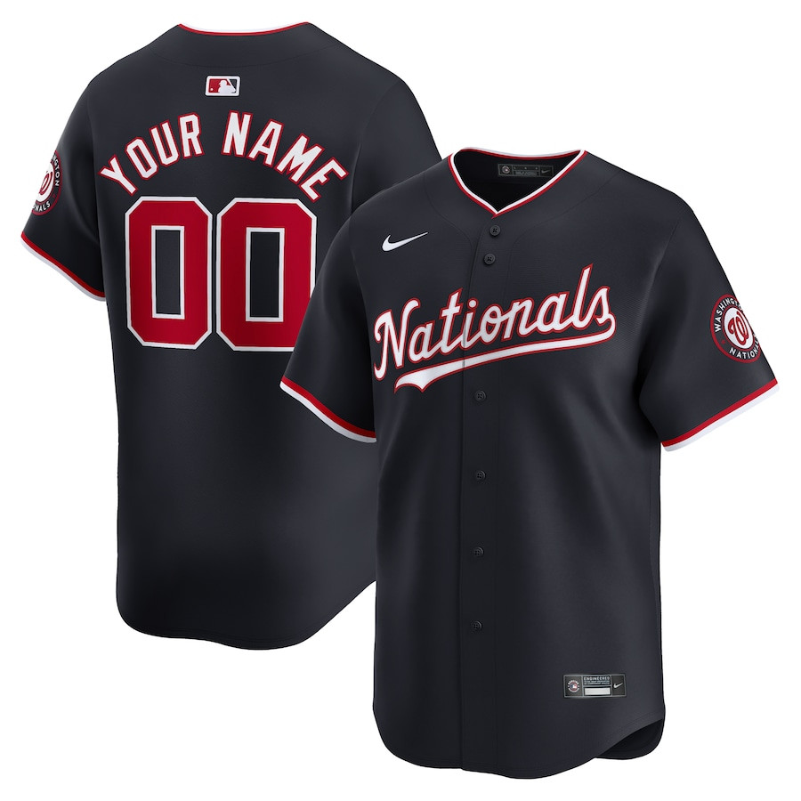 Washington Nationals Alternate Limited Custom Men Jersey - Navy