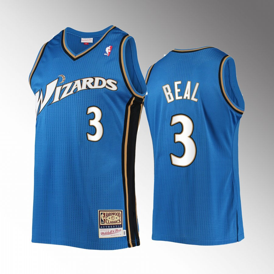 Washington Wizards Bradley Beal 3 Blue Hardwood Classics Men Jersey