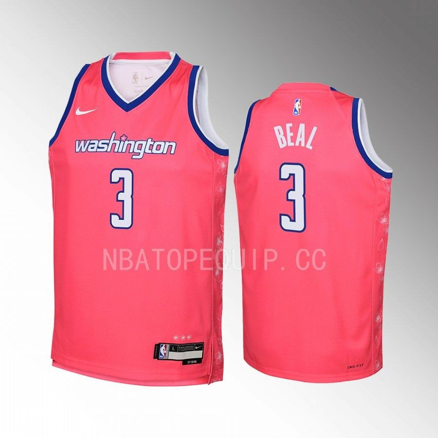 Washington Wizards Bradley Beal 3 City Edition Pink Youth Jersey Swingman