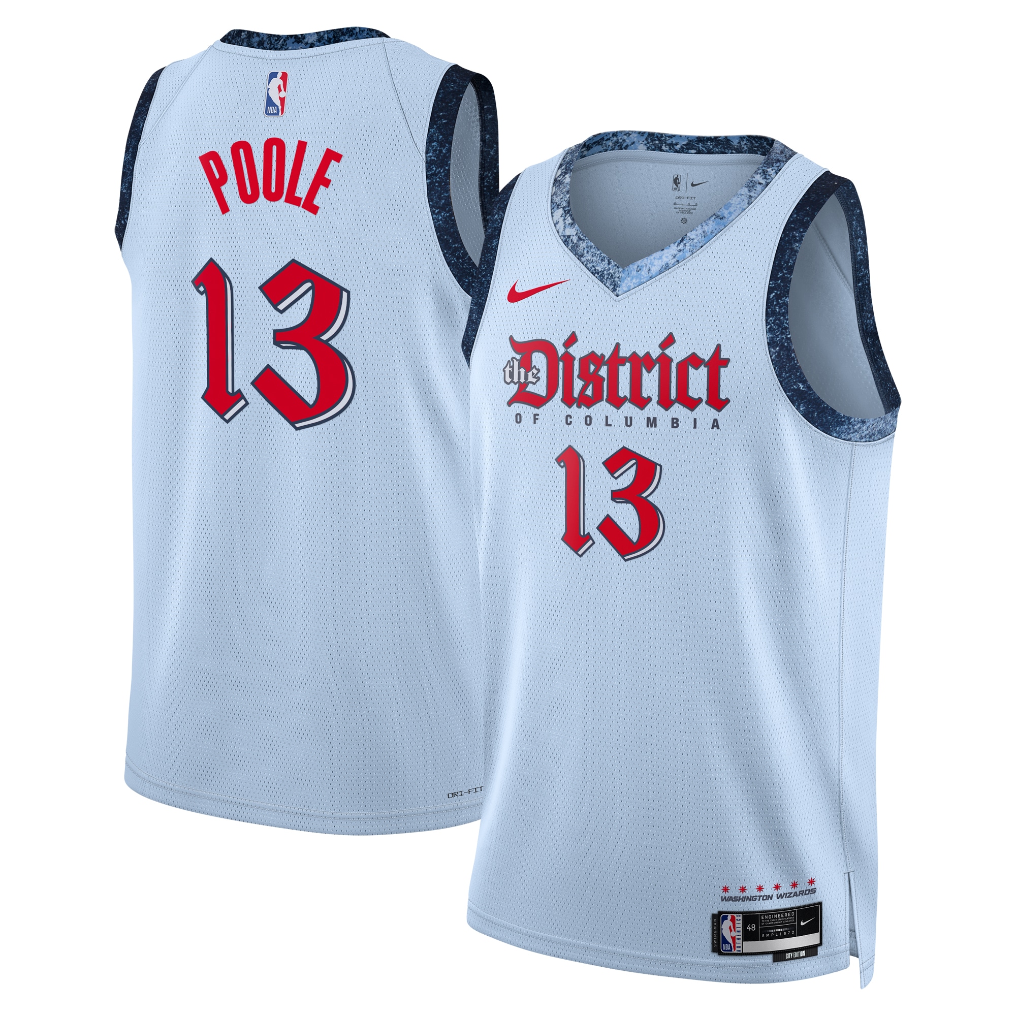 Washington Wizards City Edition Swingman Jersey 2024 - Blue - Jordan Poole - Unisex