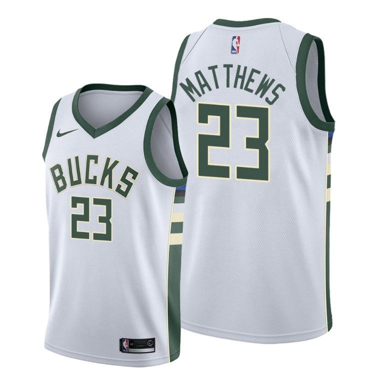 Wesley Matthews 23 Milwaukee Bucks Association Edition White Jersey - Men Jersey