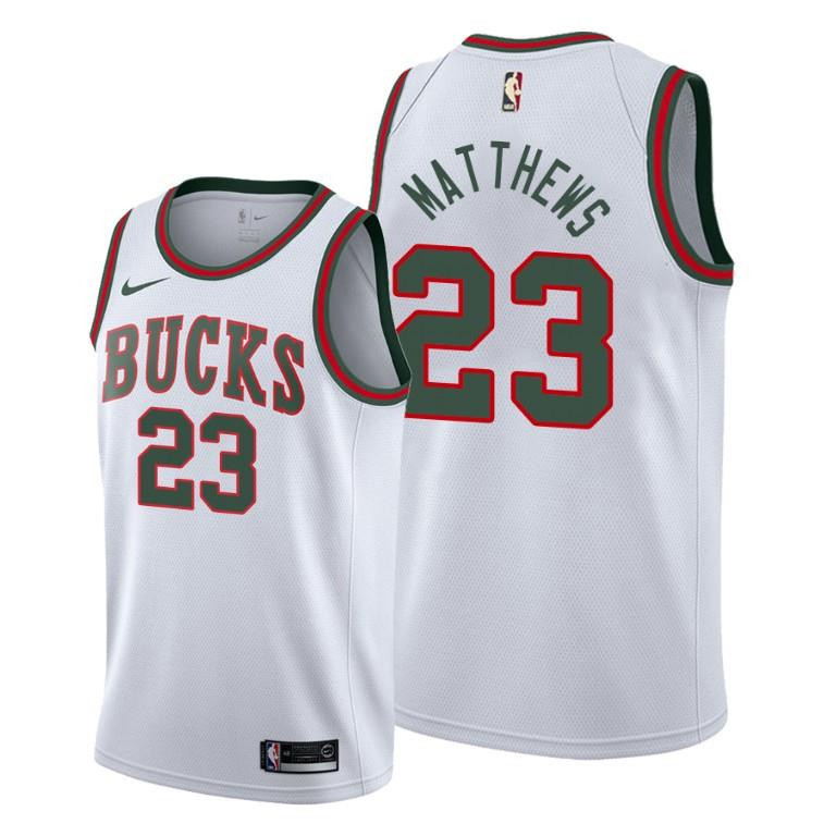 Wesley Matthews 23 Milwaukee Bucks Classic Edition White Jersey - Men Jersey