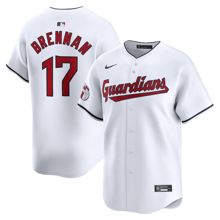 Will Brennan 17 Cleveland Guardians Home Limited Player Men Jersey - White