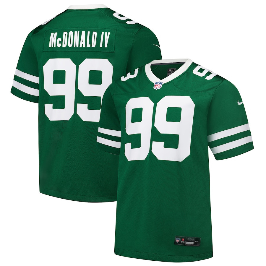 Will Mcdonald Iv 99 New York Jets Team Game Men Jersey - Legacy Green Js3382
