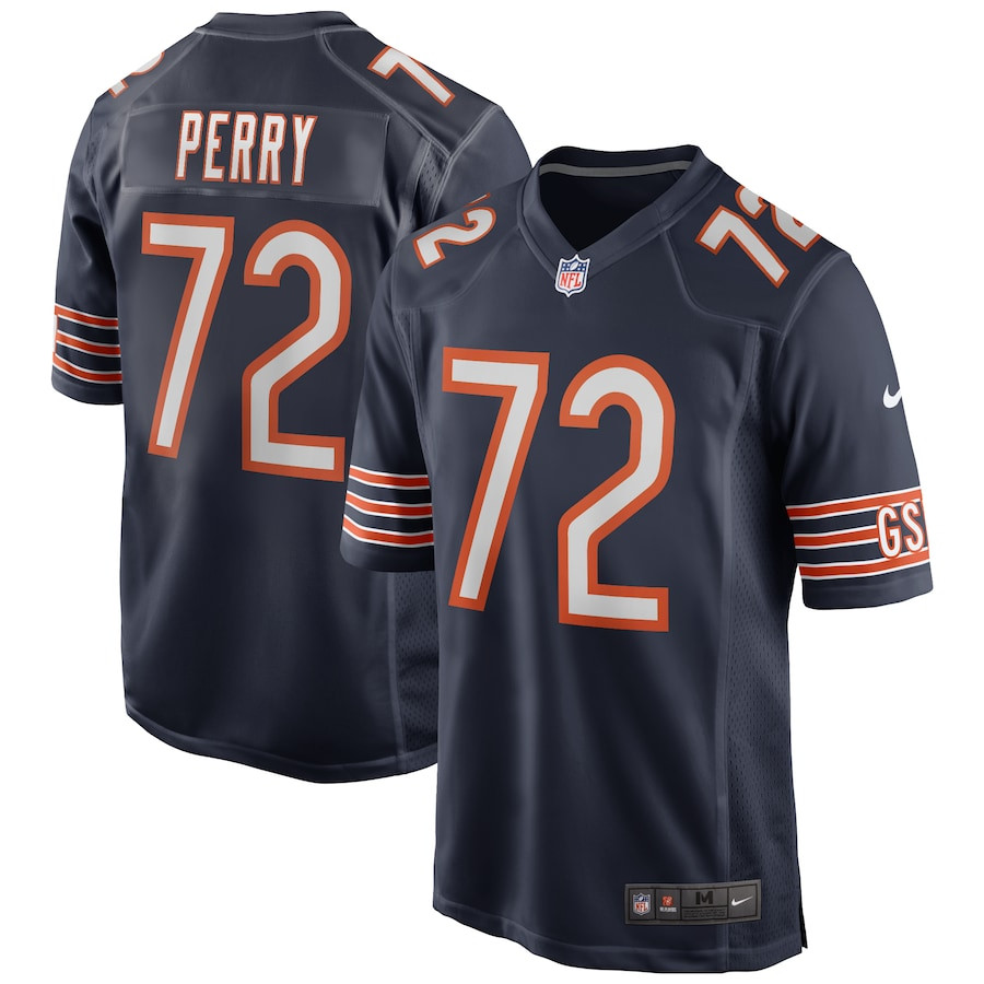 William Perry 72 Chicago Bears Men Game Retired Jersey - Navy Js9614