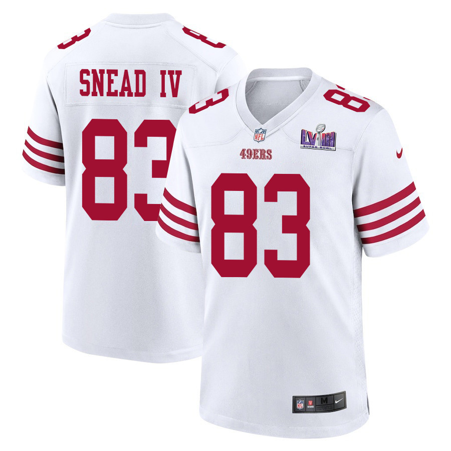 Willie Snead Iv 83 San Francisco 49ers Super Bowl Lviii Patch Game Men Jersey - White Js1548