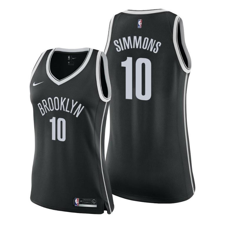 Women Brooklyn Nets Ben Simmons Icon Edition Black Jersey