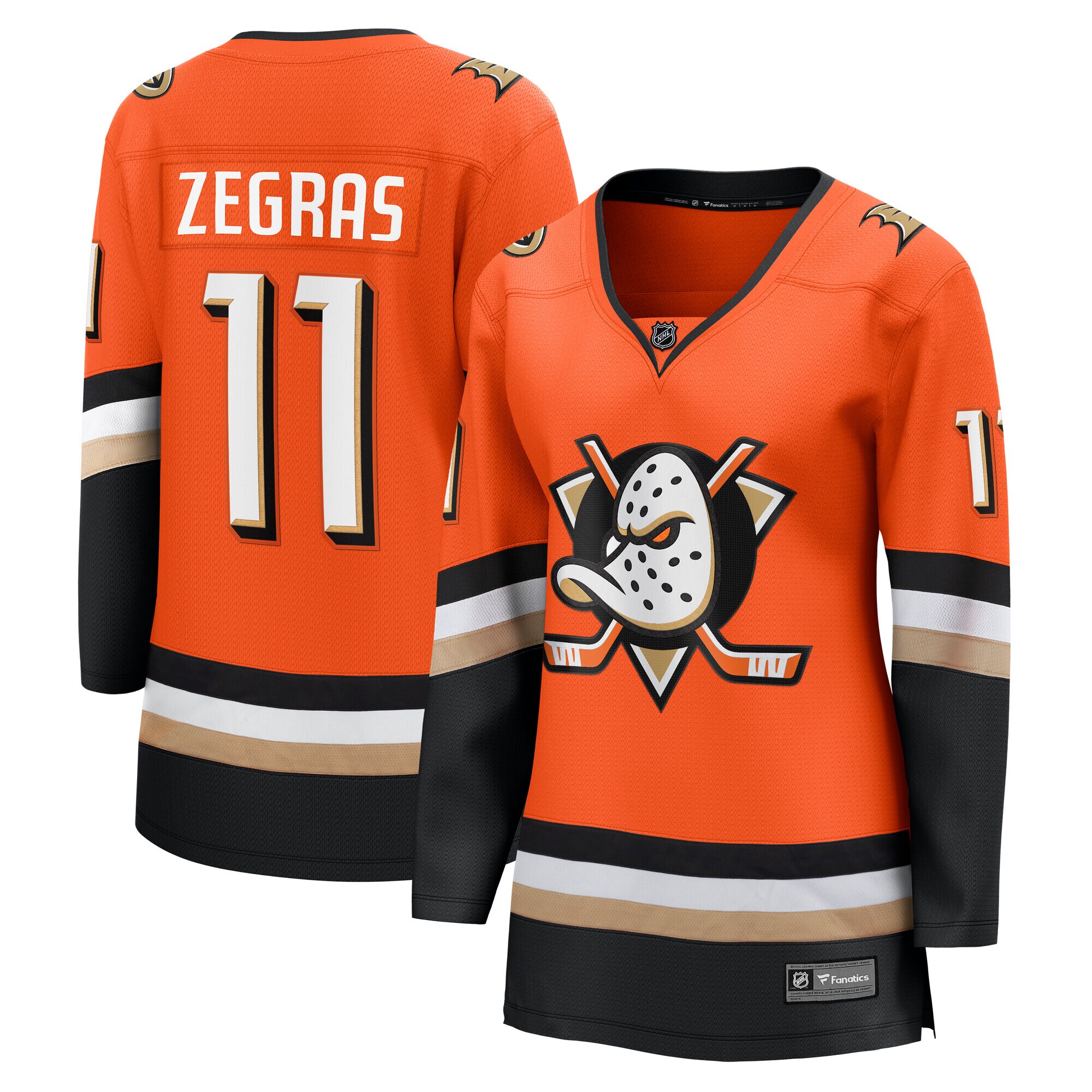 Women's Anaheim Ducks Trevor Zegras Orange Home Premier Breakaway Player Jersey