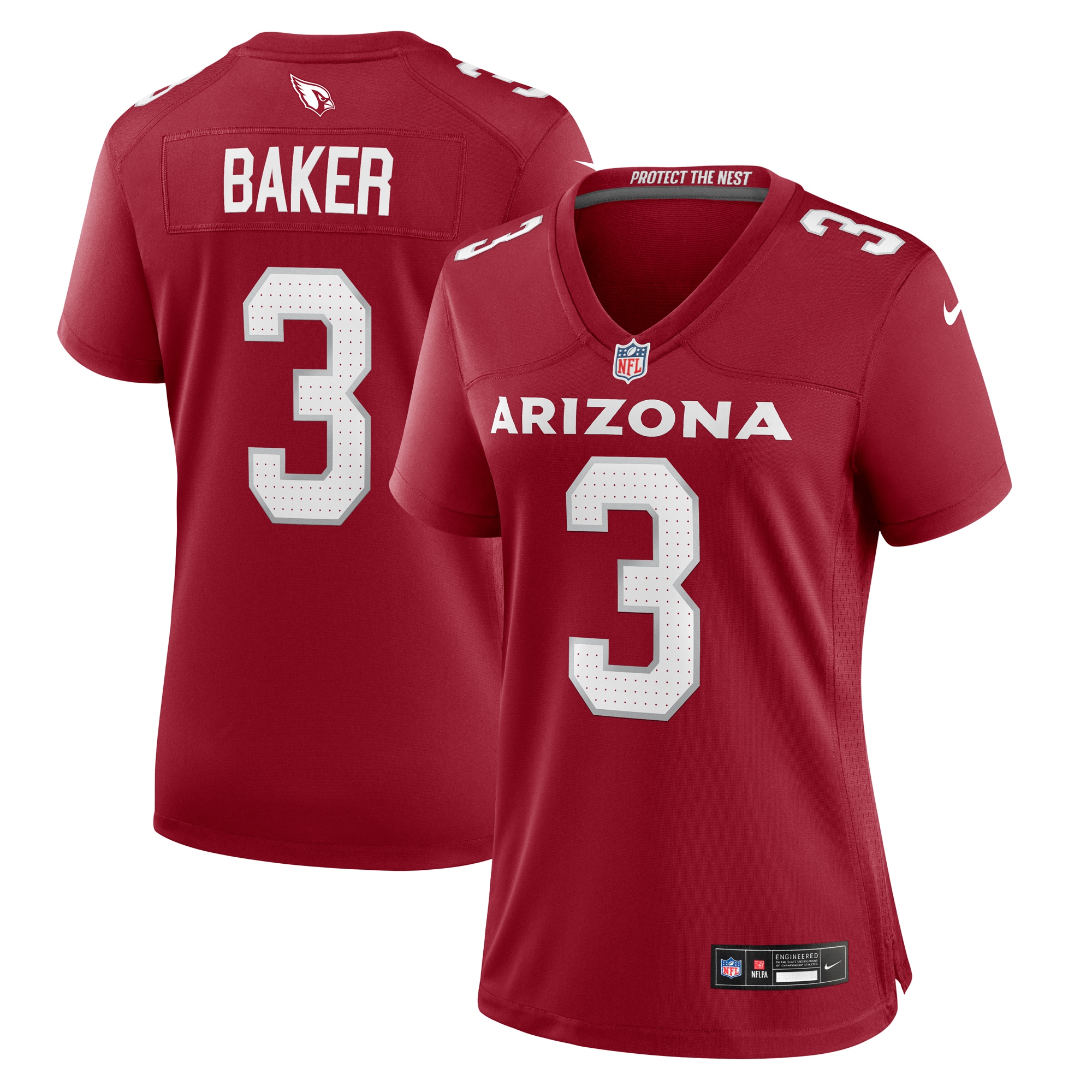 Women's Arizona Cardinals Budda Baker Cardinal Team Game Jersey Js3212