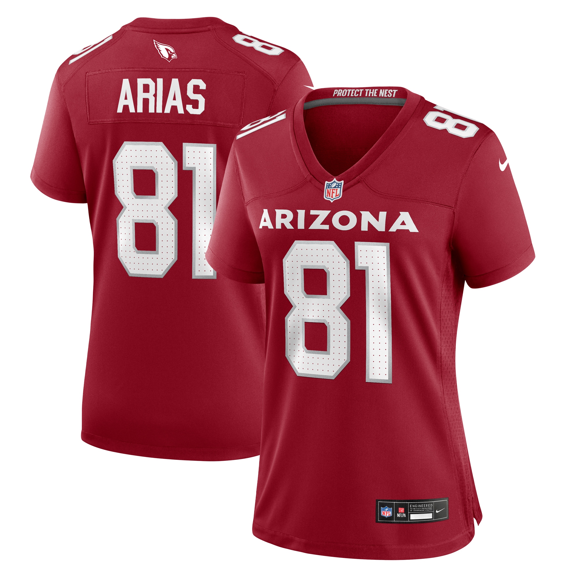 Women's Arizona Cardinals Daniel Arias Cardinal Team Game Jersey Js4309