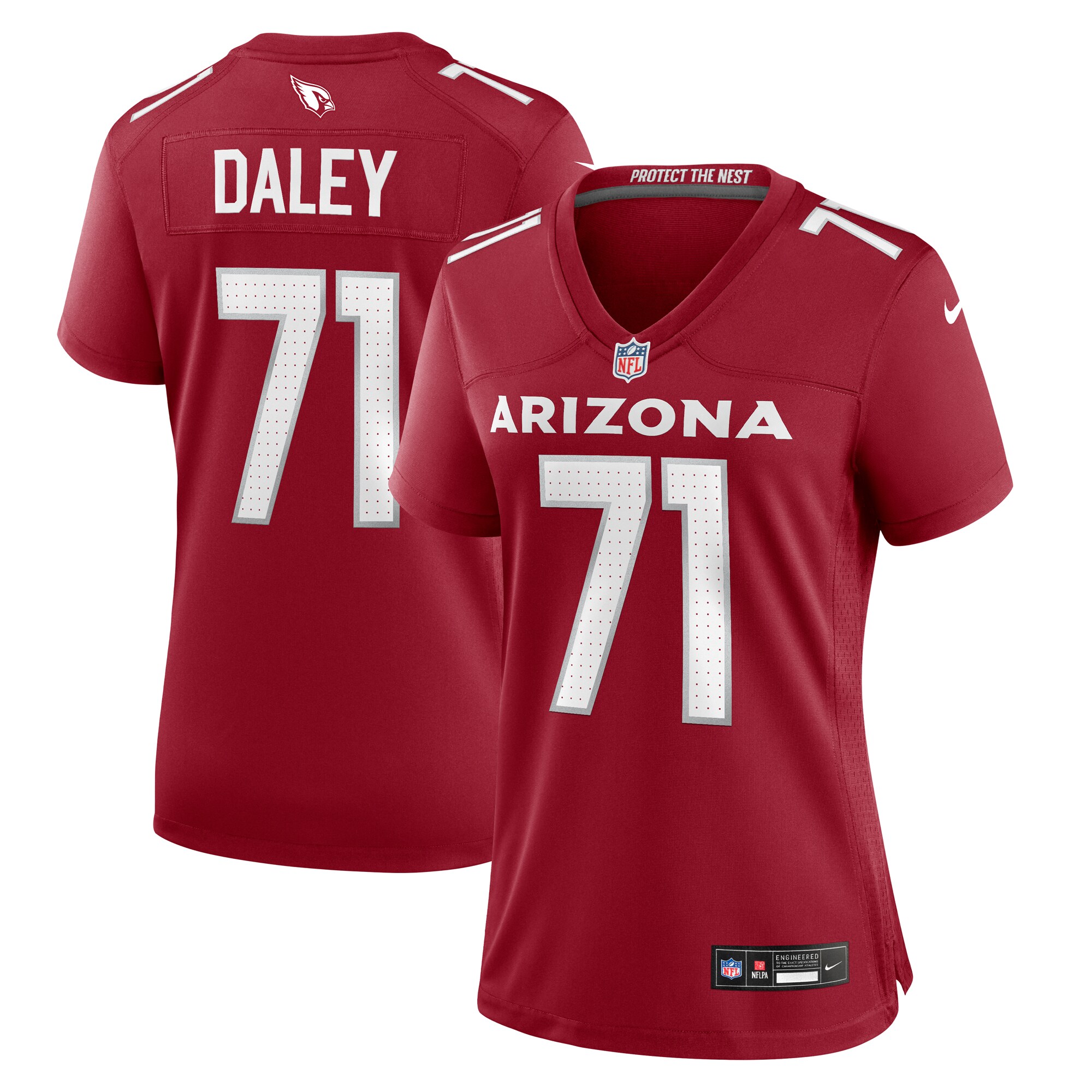 Women's Arizona Cardinals Dennis Daley Cardinal Women's Team Color Jersey Js5105