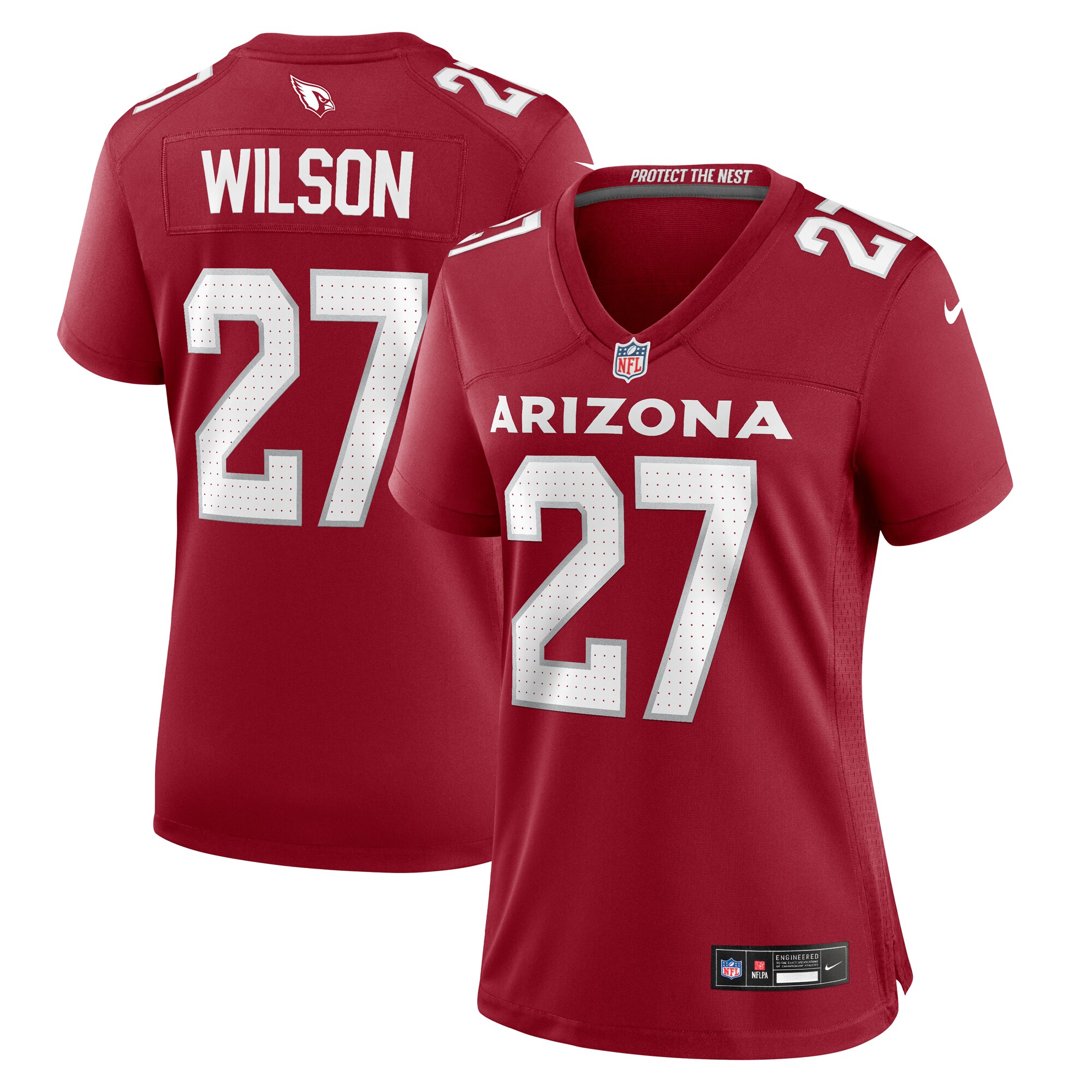 Women's Arizona Cardinals Divaad Wilson Cardinal Team Game Jersey Js4468