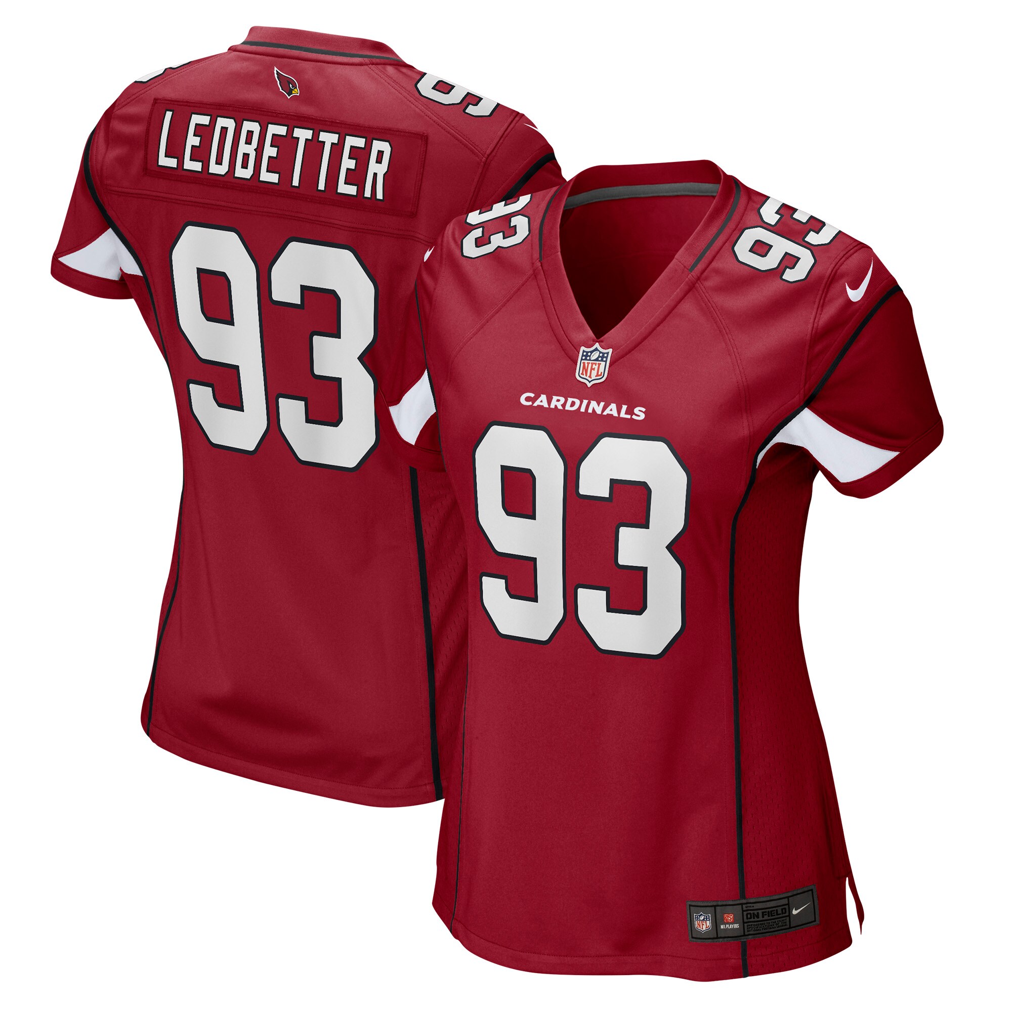 Women's Arizona Cardinals Jonathan Ledbetter Cardinal Game Jersey Js5812