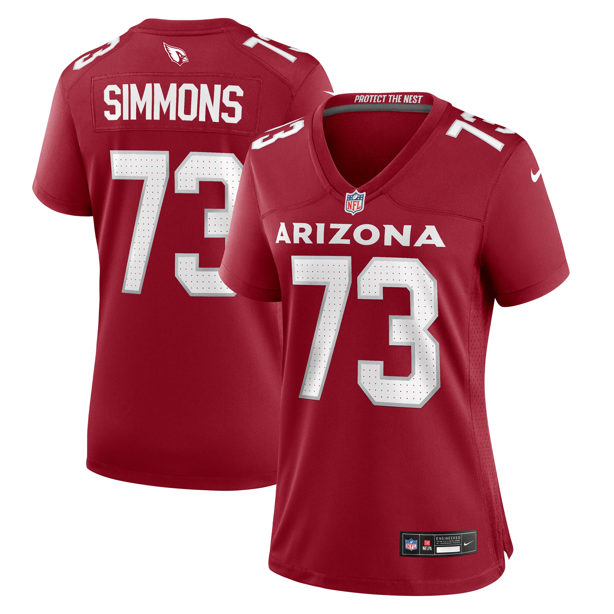 Women's Arizona Cardinals Lachavious Simmons Cardinal Team Game Jersey Js1233