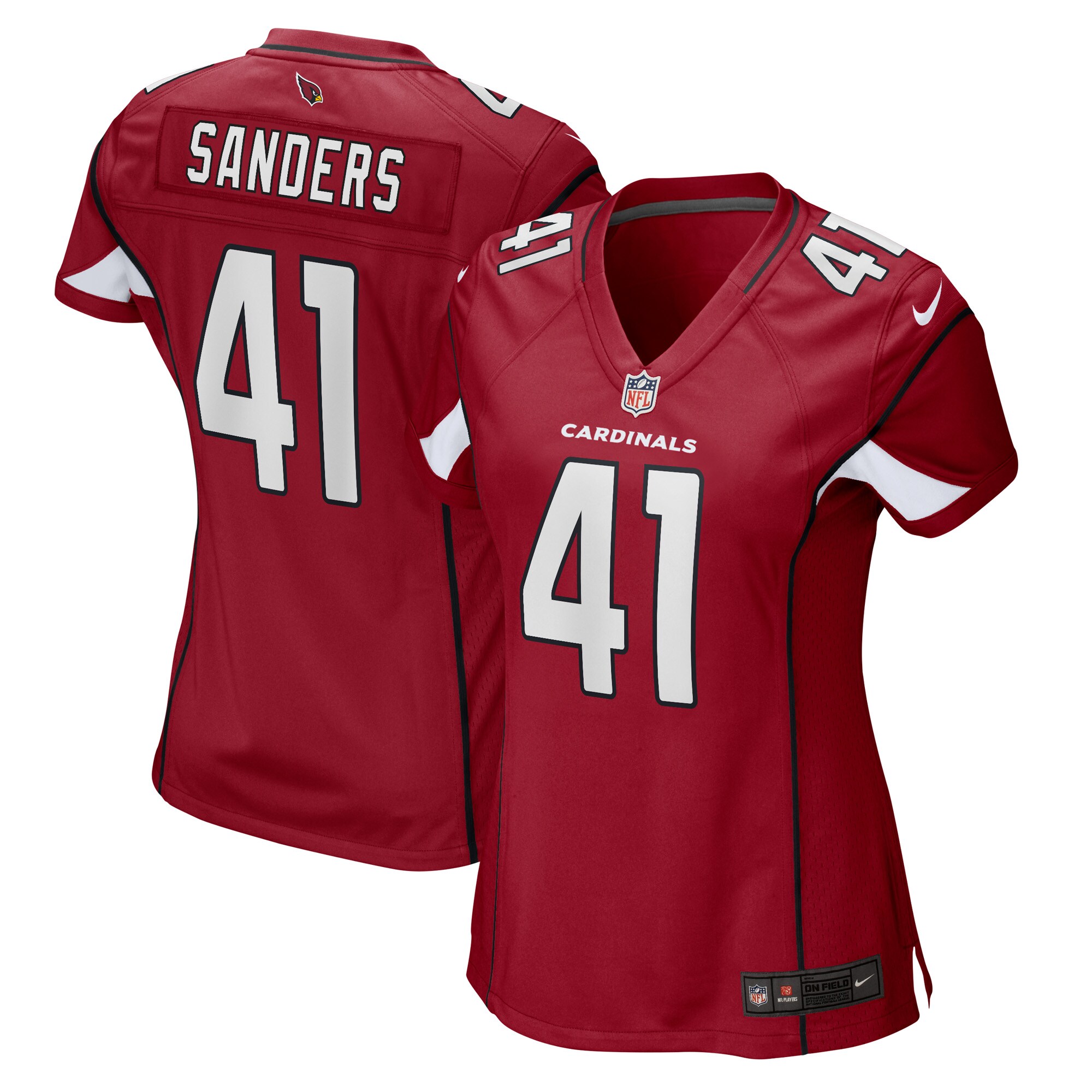 Women's Arizona Cardinals Myjai Sanders Cardinal Game Player Jersey Js7616