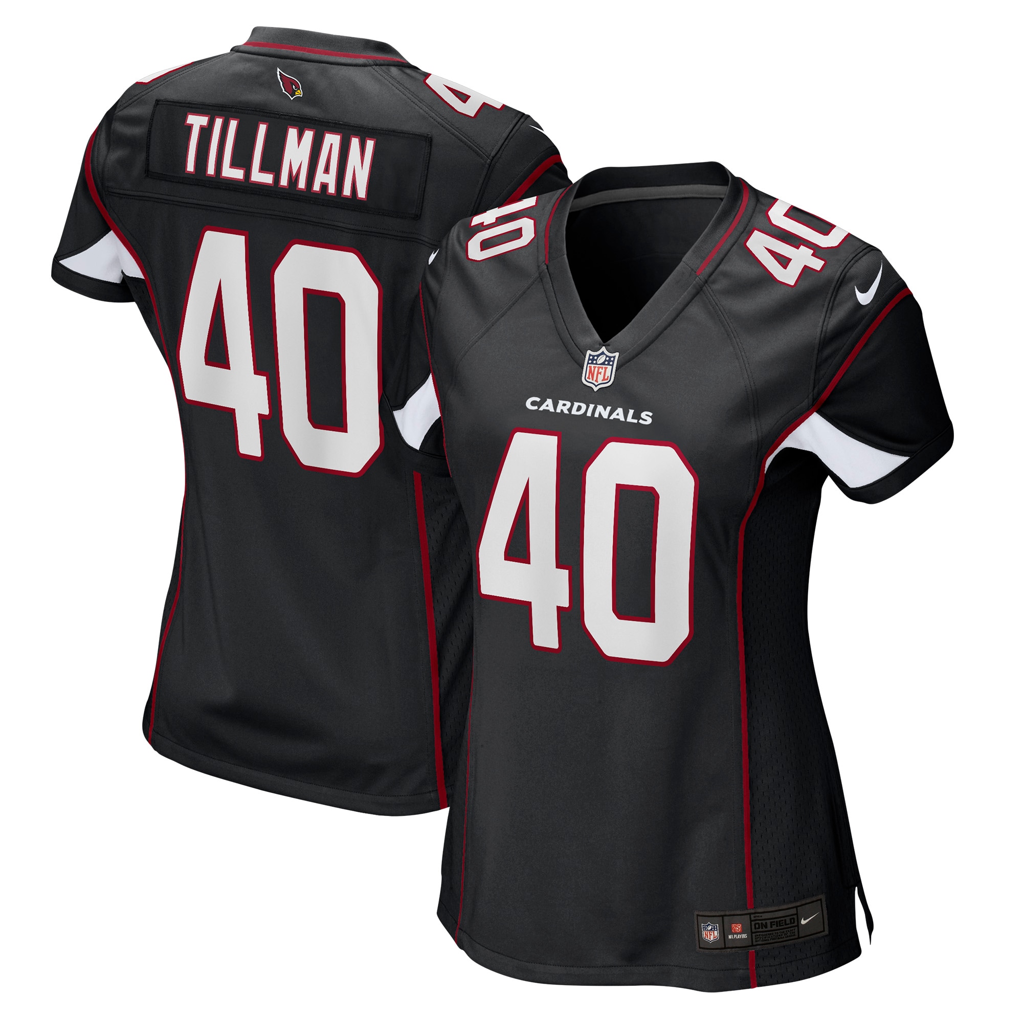 Women's Arizona Cardinals Pat Tillman Black Retired Game Jersey Js7857