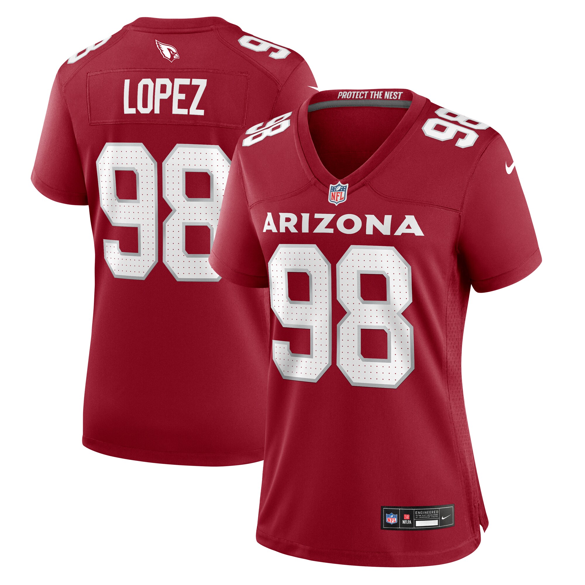 Women's Arizona Cardinals Roy Lopez Cardinal Game Jersey Js4320