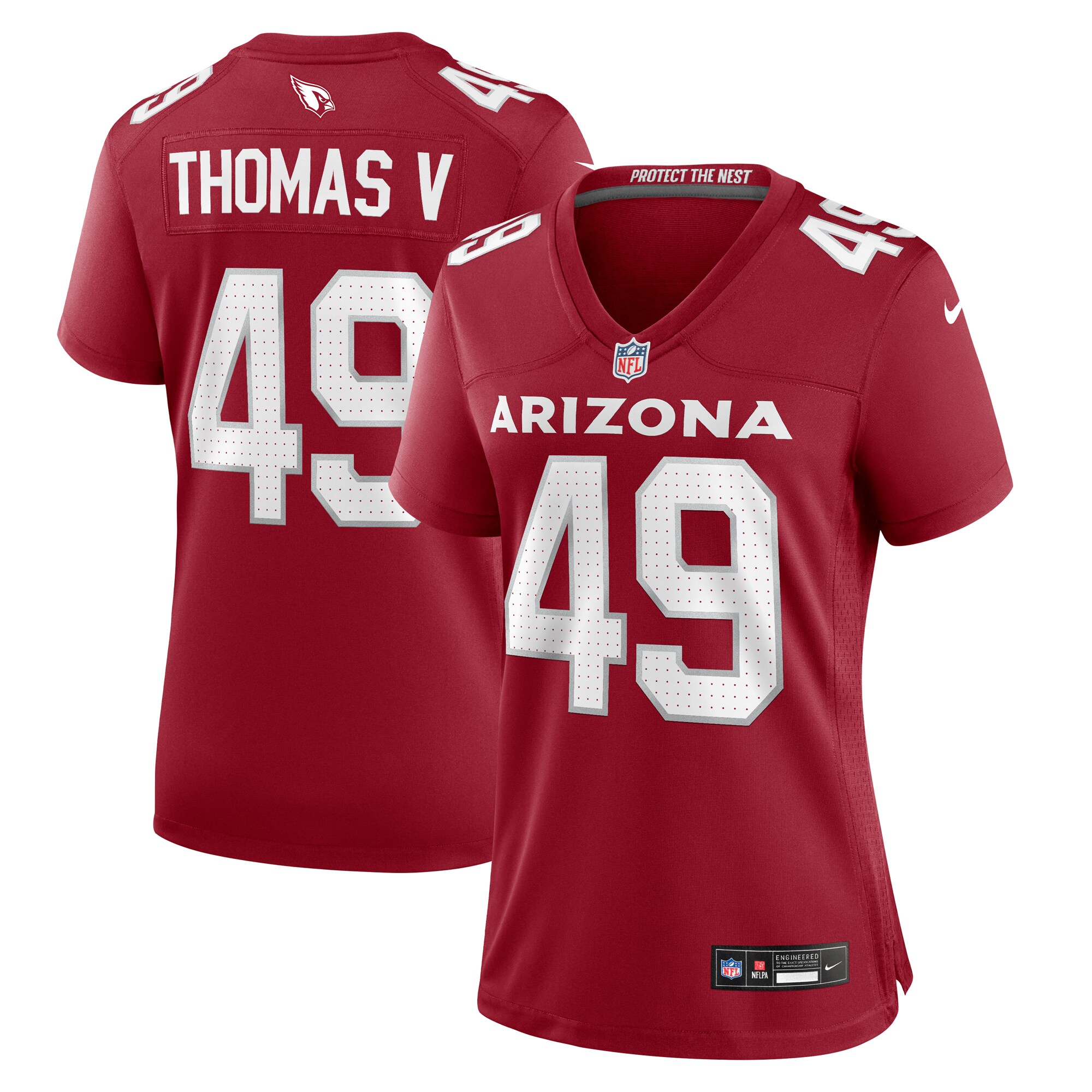 Women's Arizona Cardinals Starling Thomas V Cardinal Team Game Jersey Js1733