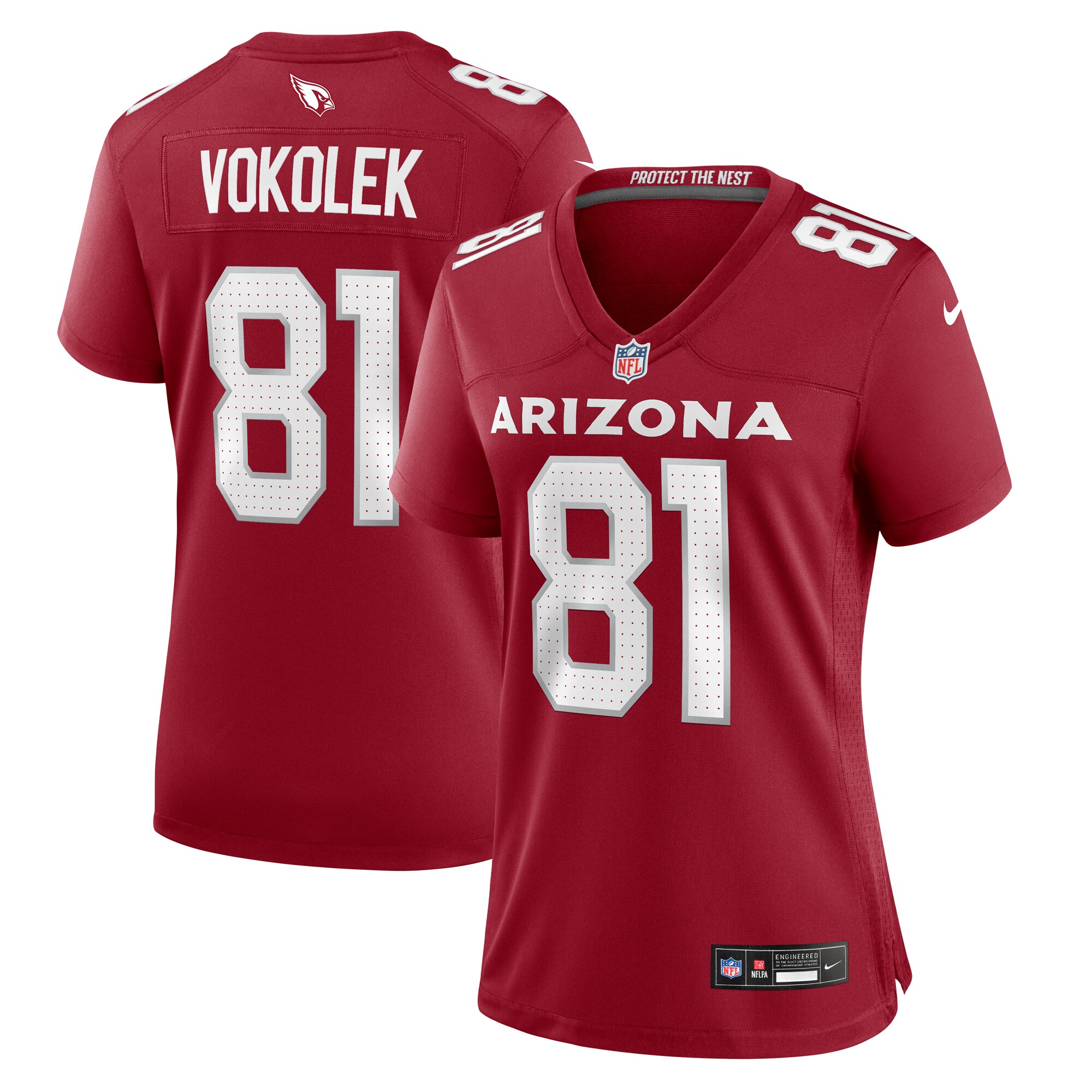 Women's Arizona Cardinals Travis Vokolek Cardinal Game Jersey Js2467