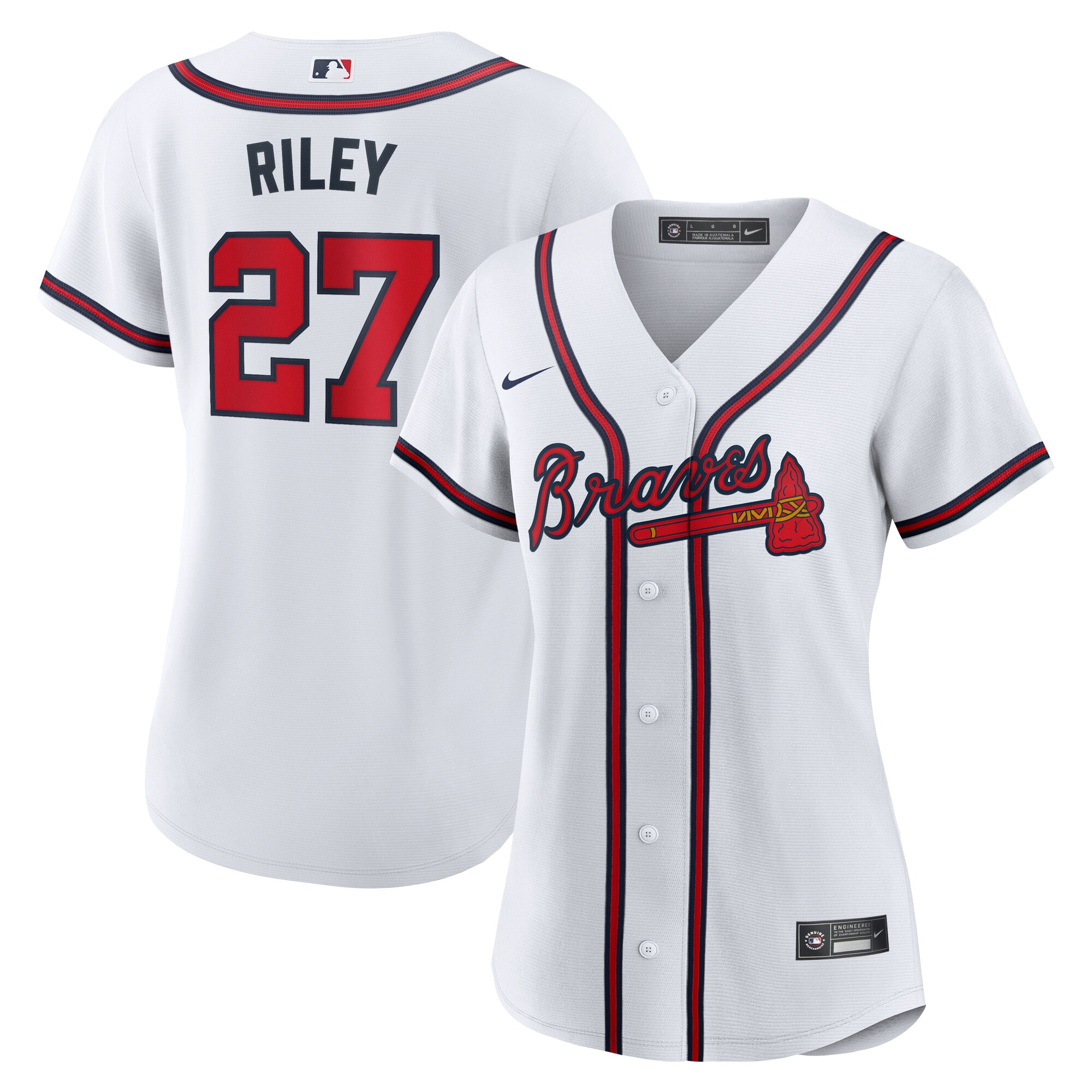 Women's Atlanta Braves Austin Riley White Home Jersey