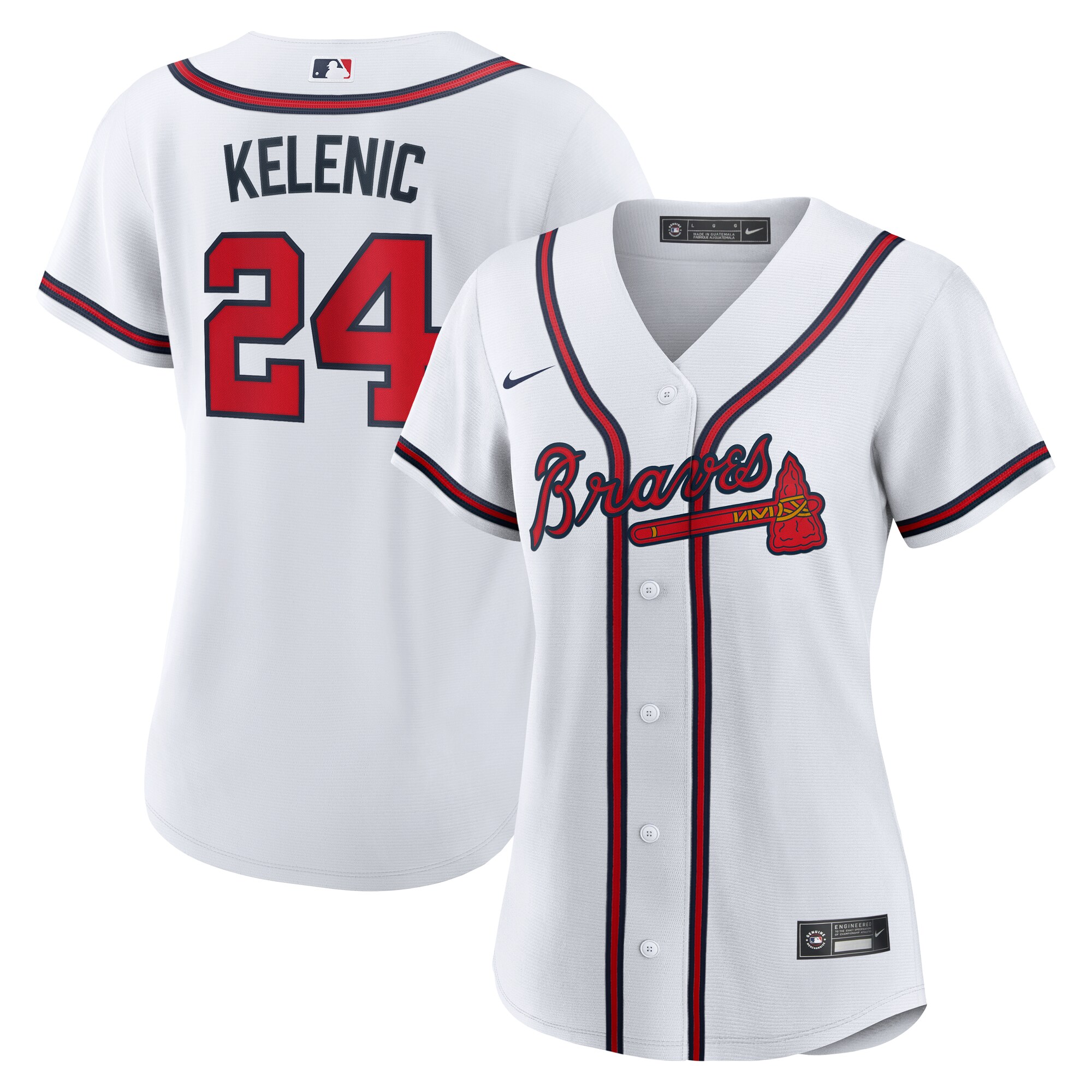 Women's Atlanta Braves Jarred Kelenic White Home Jersey