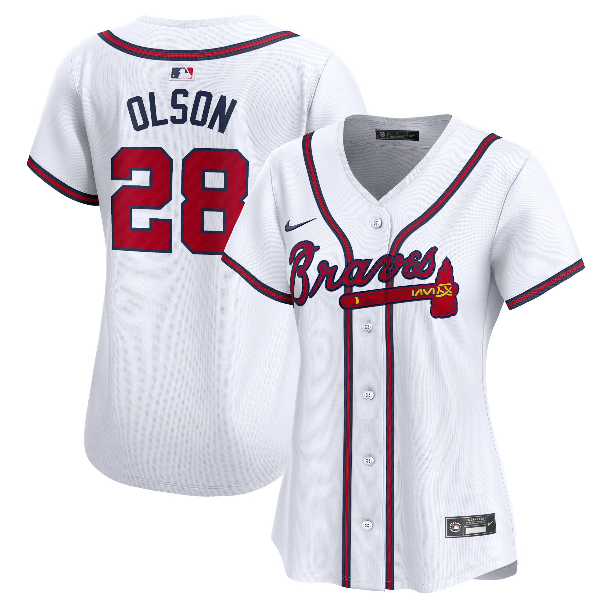 Women's Atlanta Braves Matt Olson White Home Limited Player Jersey
