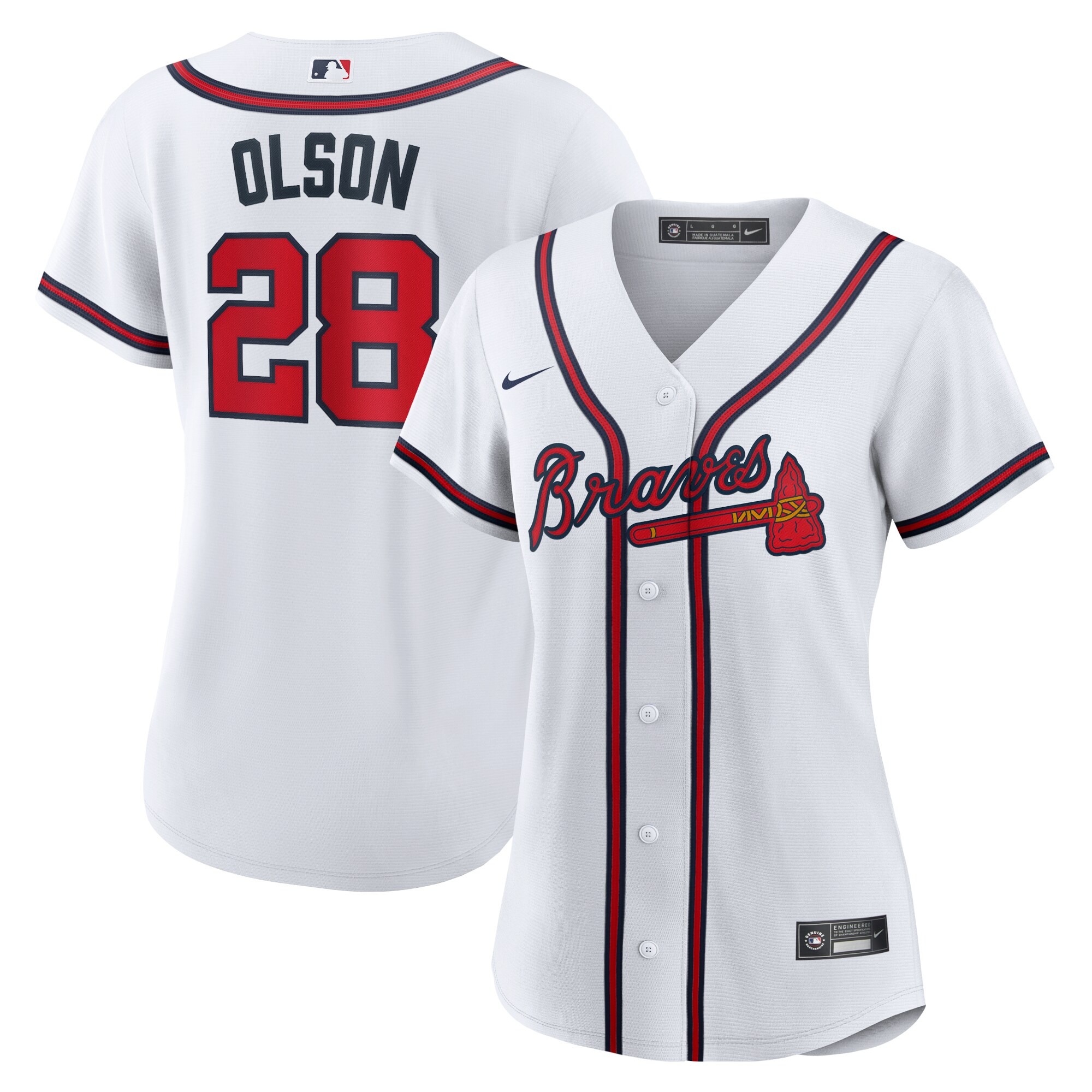 Women's Atlanta Braves Matt Olson White Home Player Jersey