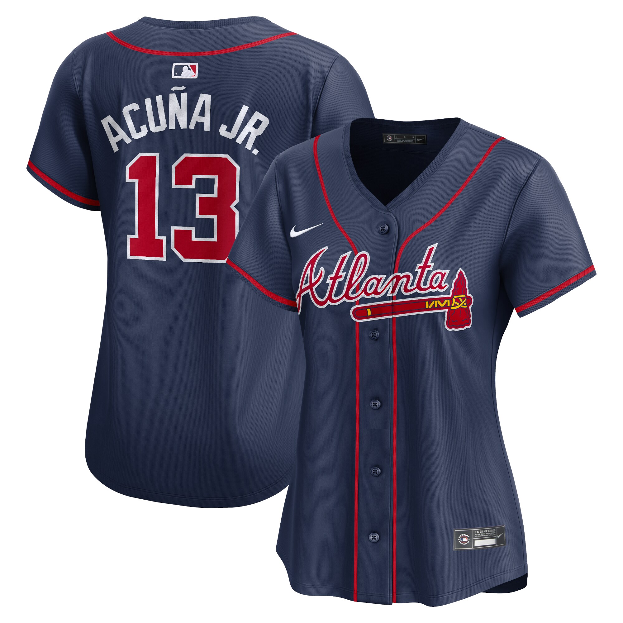 Women's Atlanta Braves Ronald Acu?a Jr. Navy Alternate Limited Player Jersey