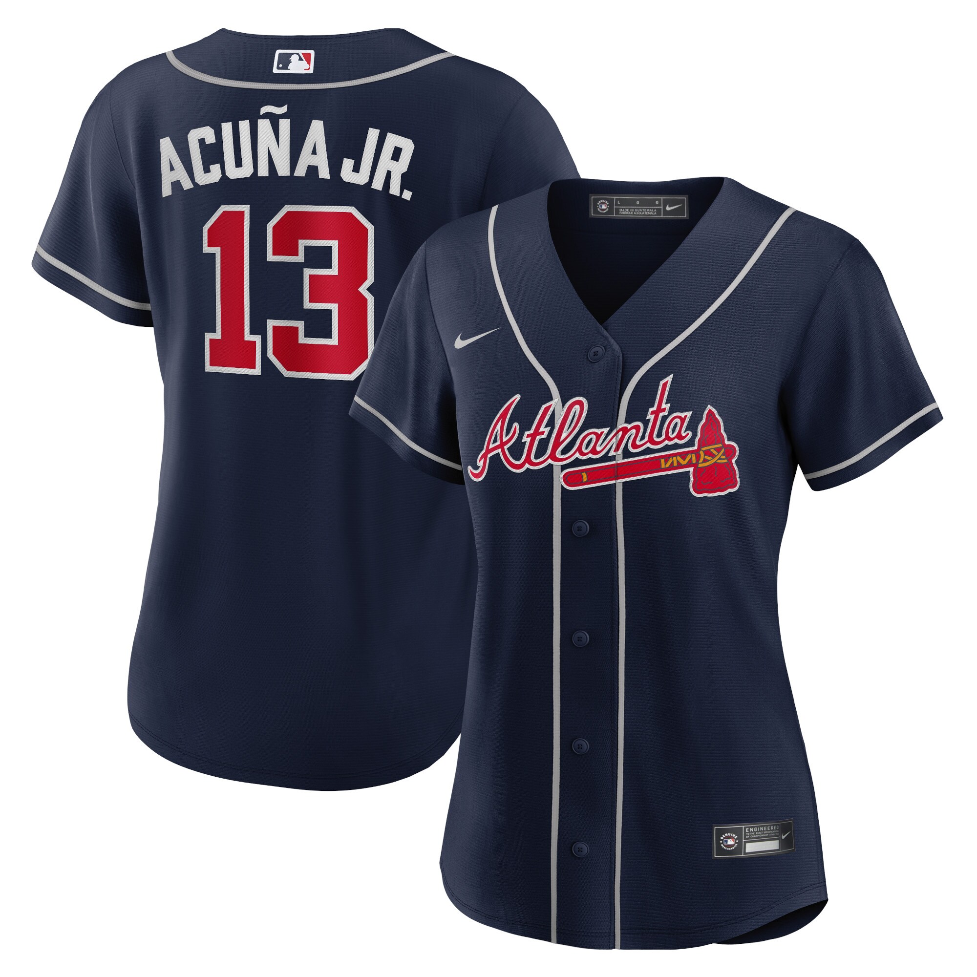 Women's Atlanta Braves Ronald Acu?a Jr. Navy Alternate Player Jersey